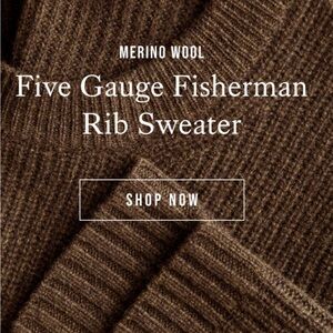 Buck Mason Five Gauge Fisherman Sweater